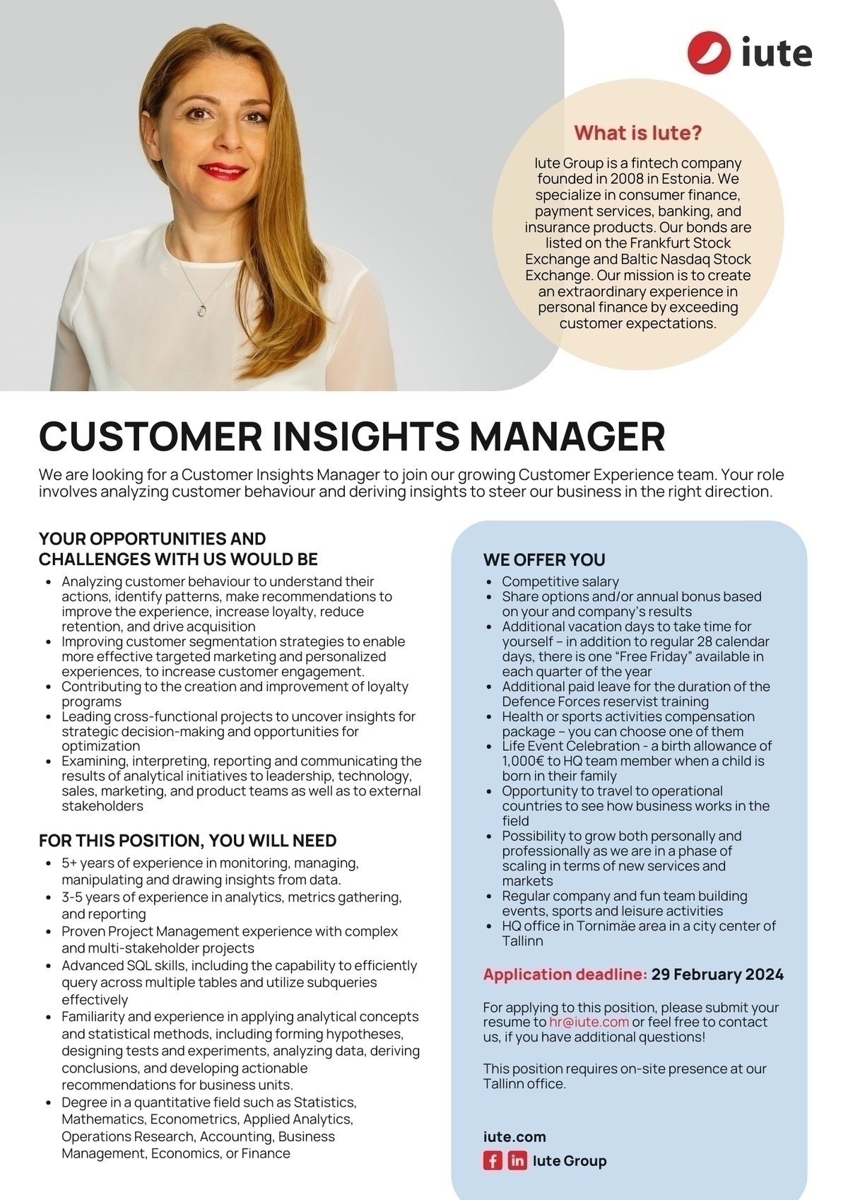 IUTE GROUP AS CUSTOMER INSIGHTS MANAGER