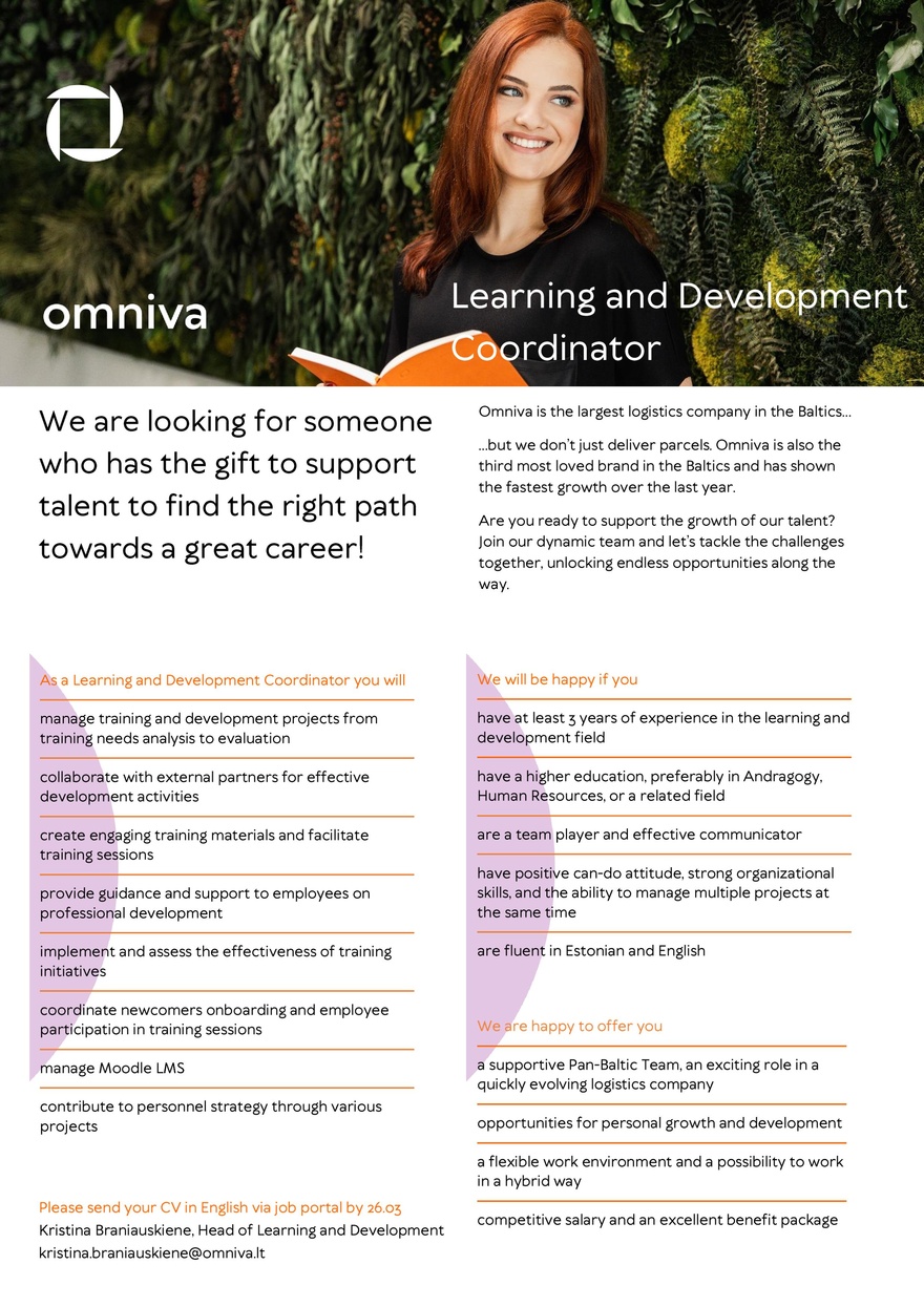 Omniva Learning and Development Coordinator