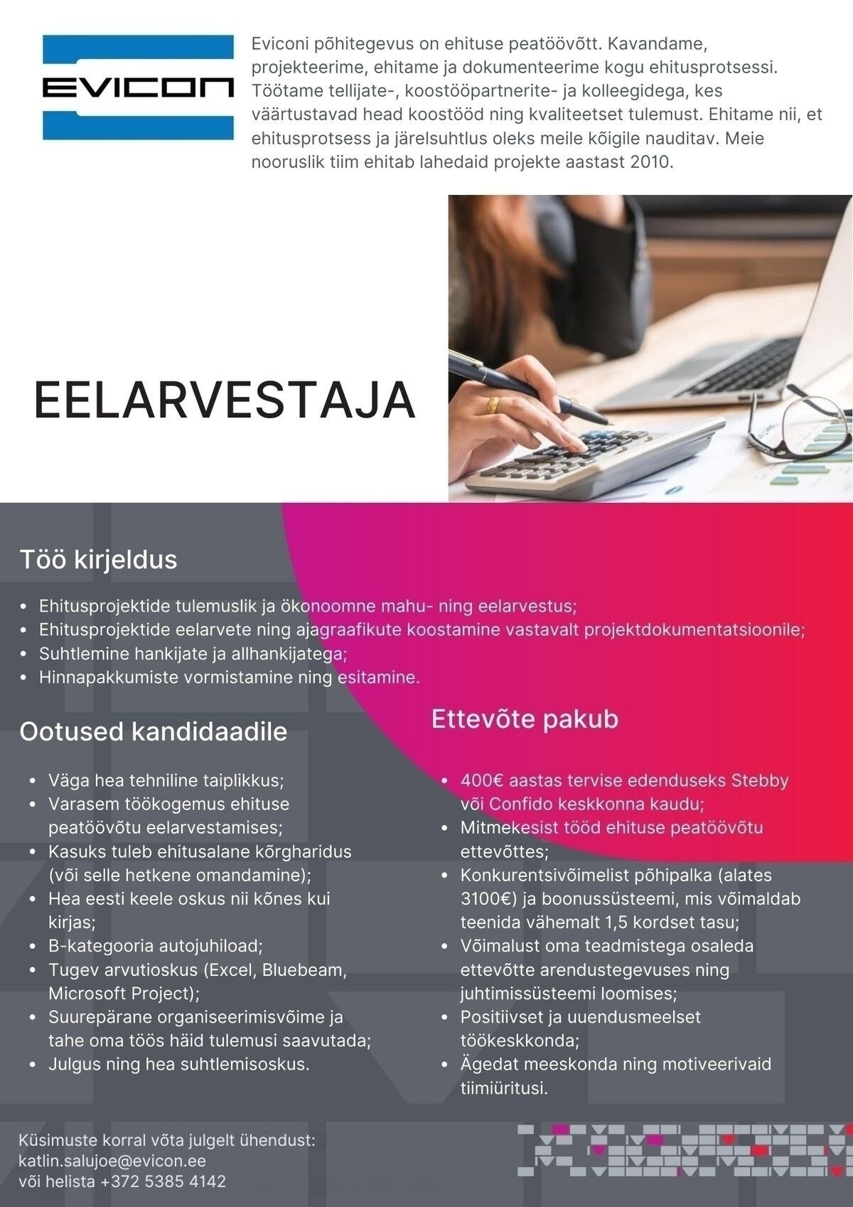 Evicon Ehitus OÜ Eelarvestaja