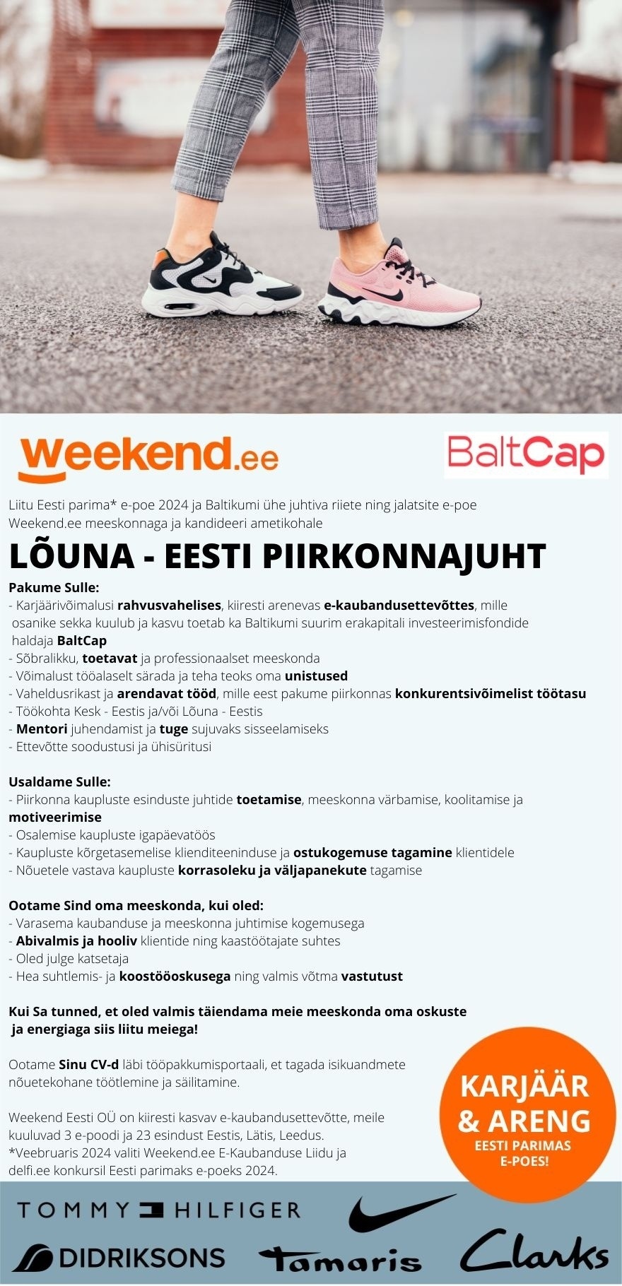 Weekend Eesti OÜ LÕUNA-EESTI PIIRKONNAJUHT - EESTI PARIMAS E - POES 2024