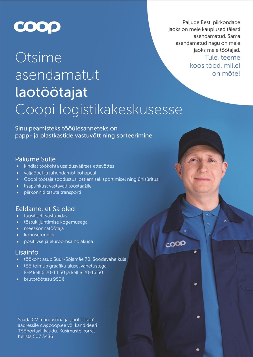 Coop Eesti Keskühistu Laotöötaja (taaraladu)