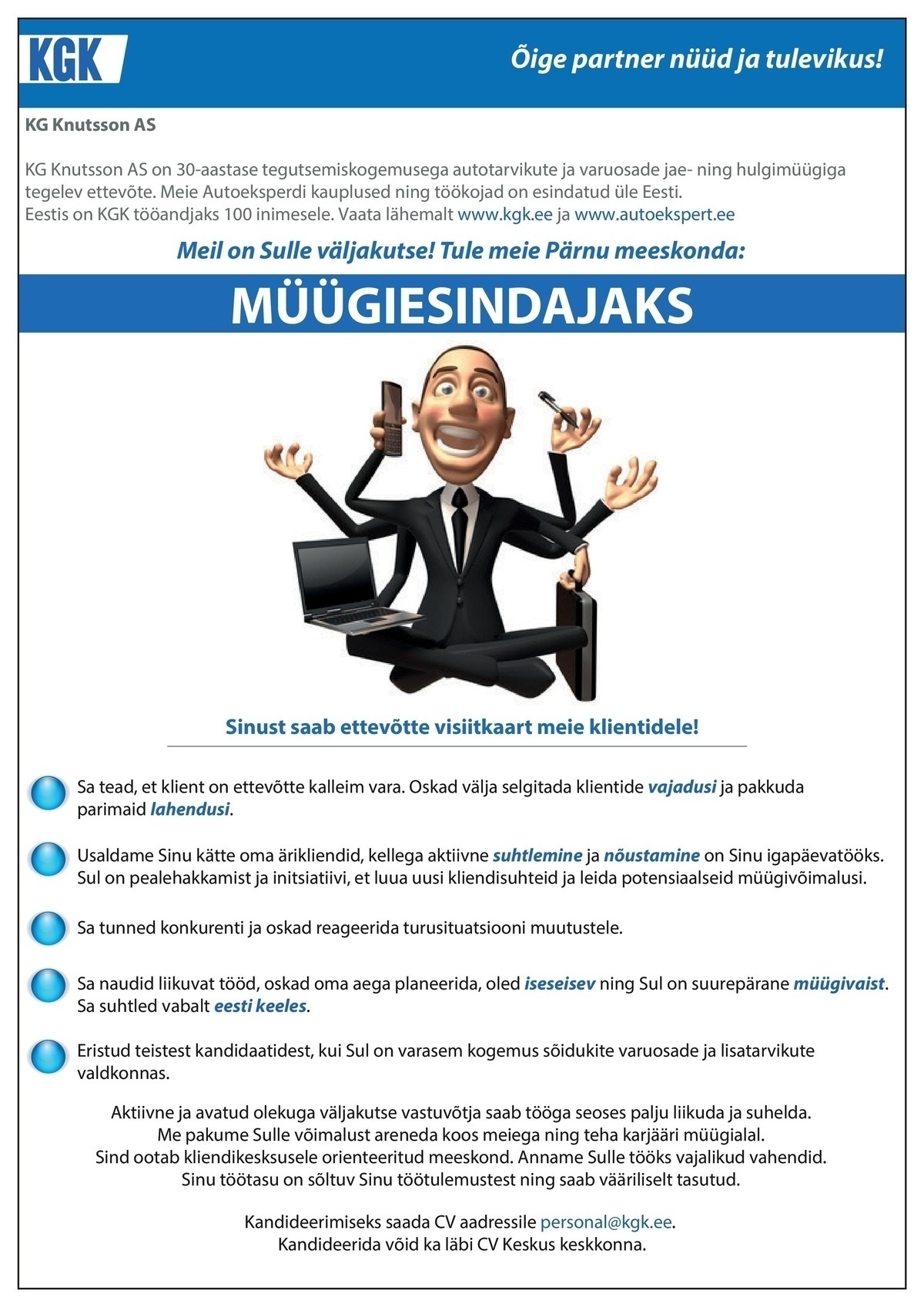 KG Knutsson AS Müügiesindaja