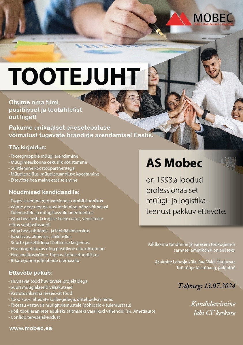 Mobec AS TOOTEJUHT