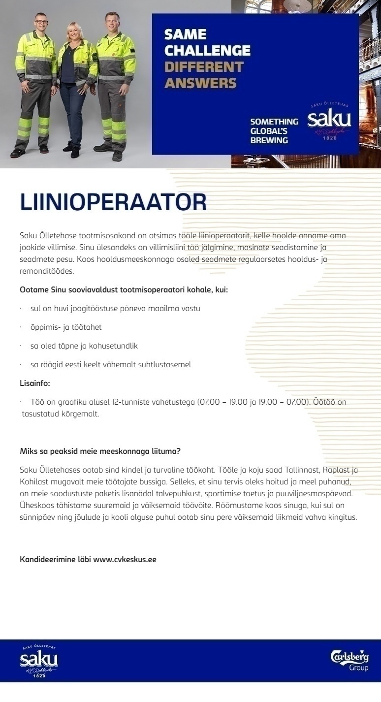 Saku Õlletehas AS Liinioperaator