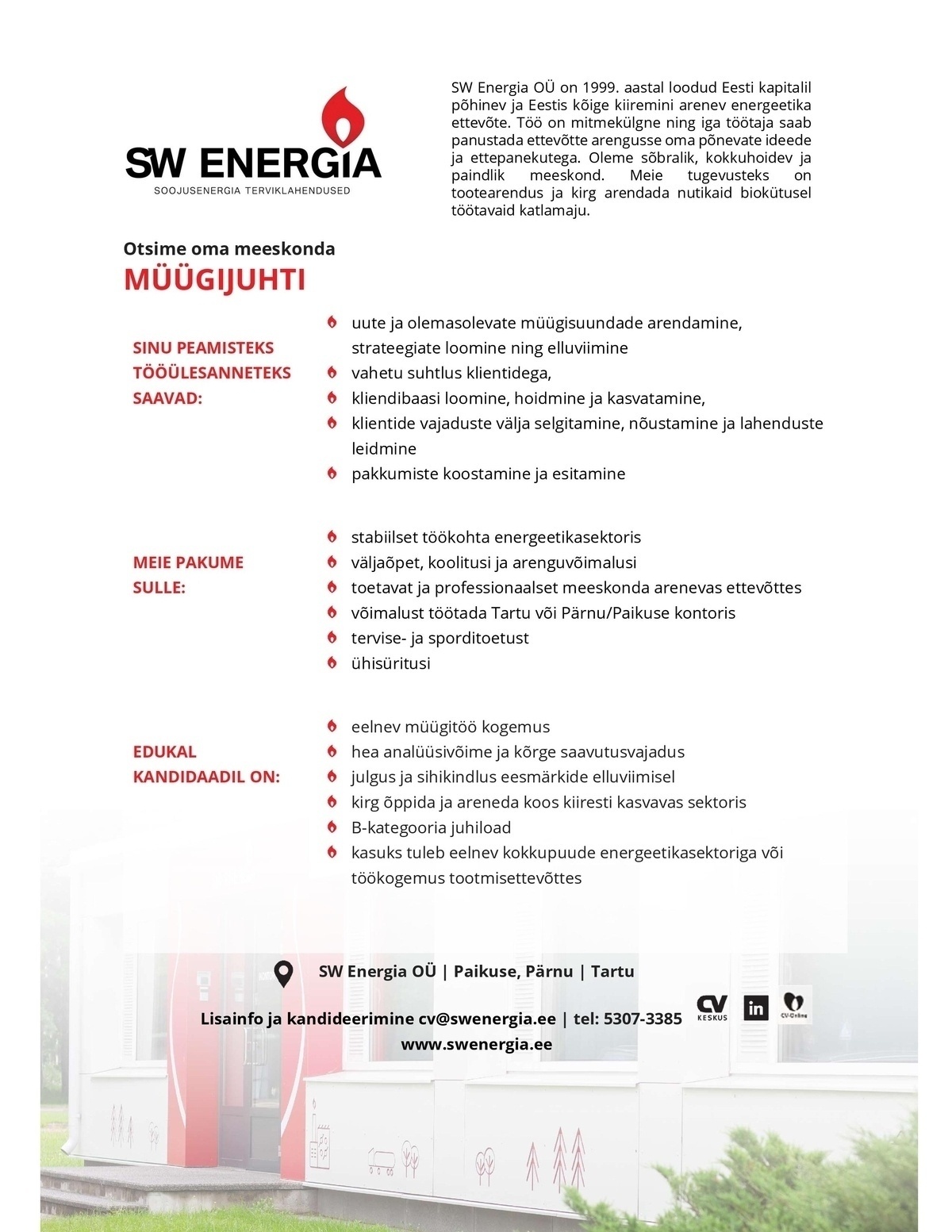 SW Energia OÜ Müügijuht