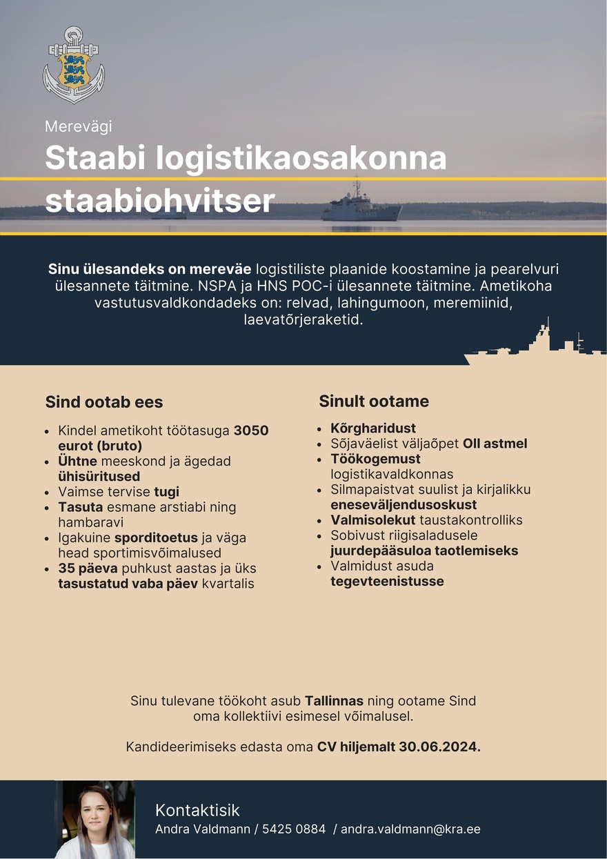 Merevägi Staabi logistikaosakonna staabiohvitser