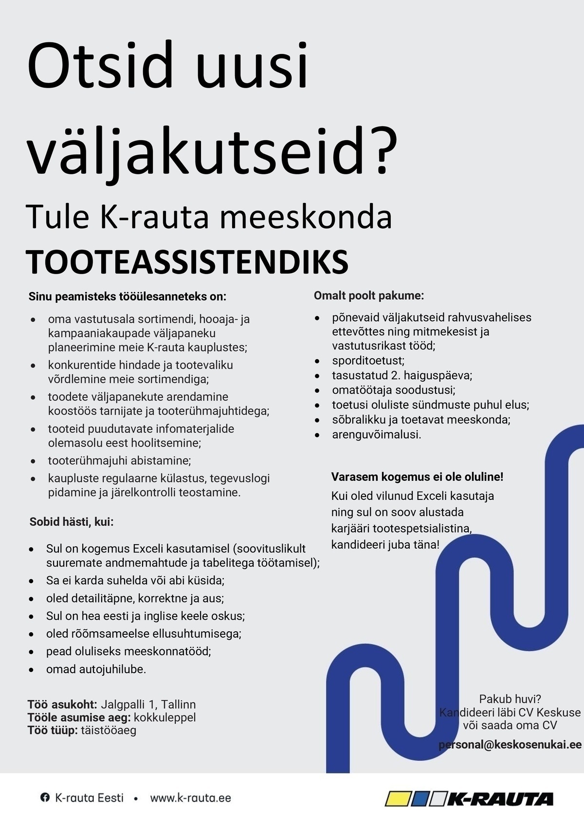 Kesko Senukai Estonia AS Tooteassistent