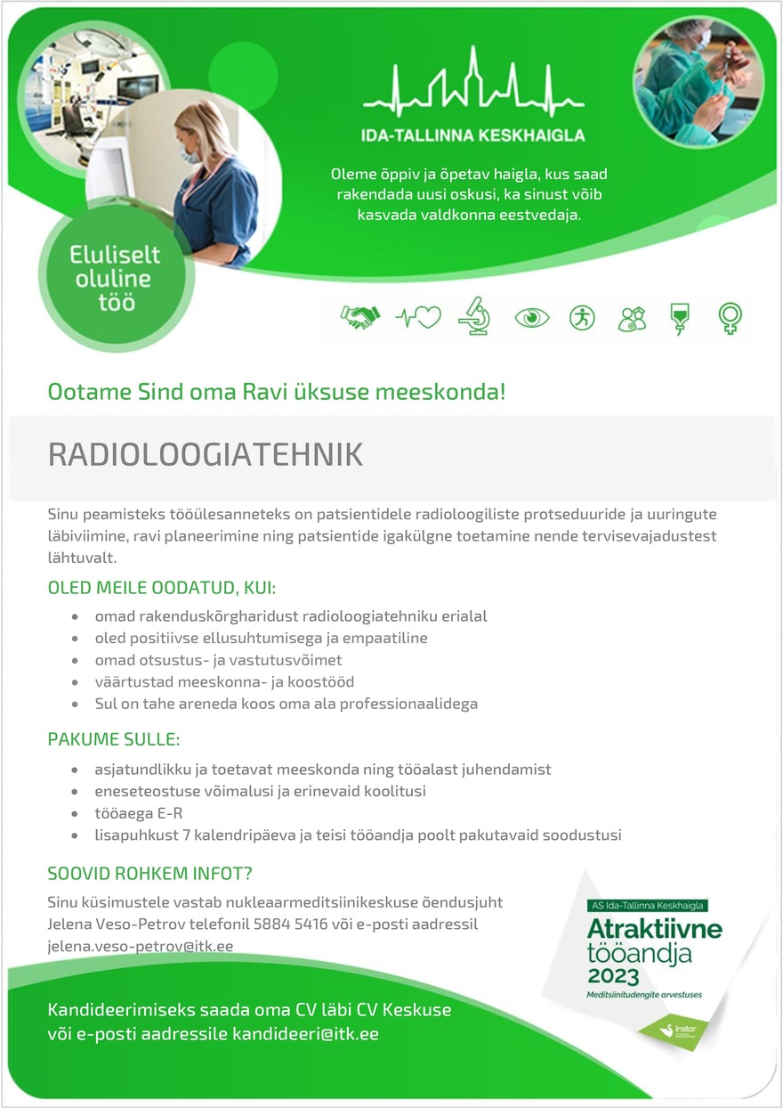 Ida-Tallinna Keskhaigla AS Radioloogiatehnik