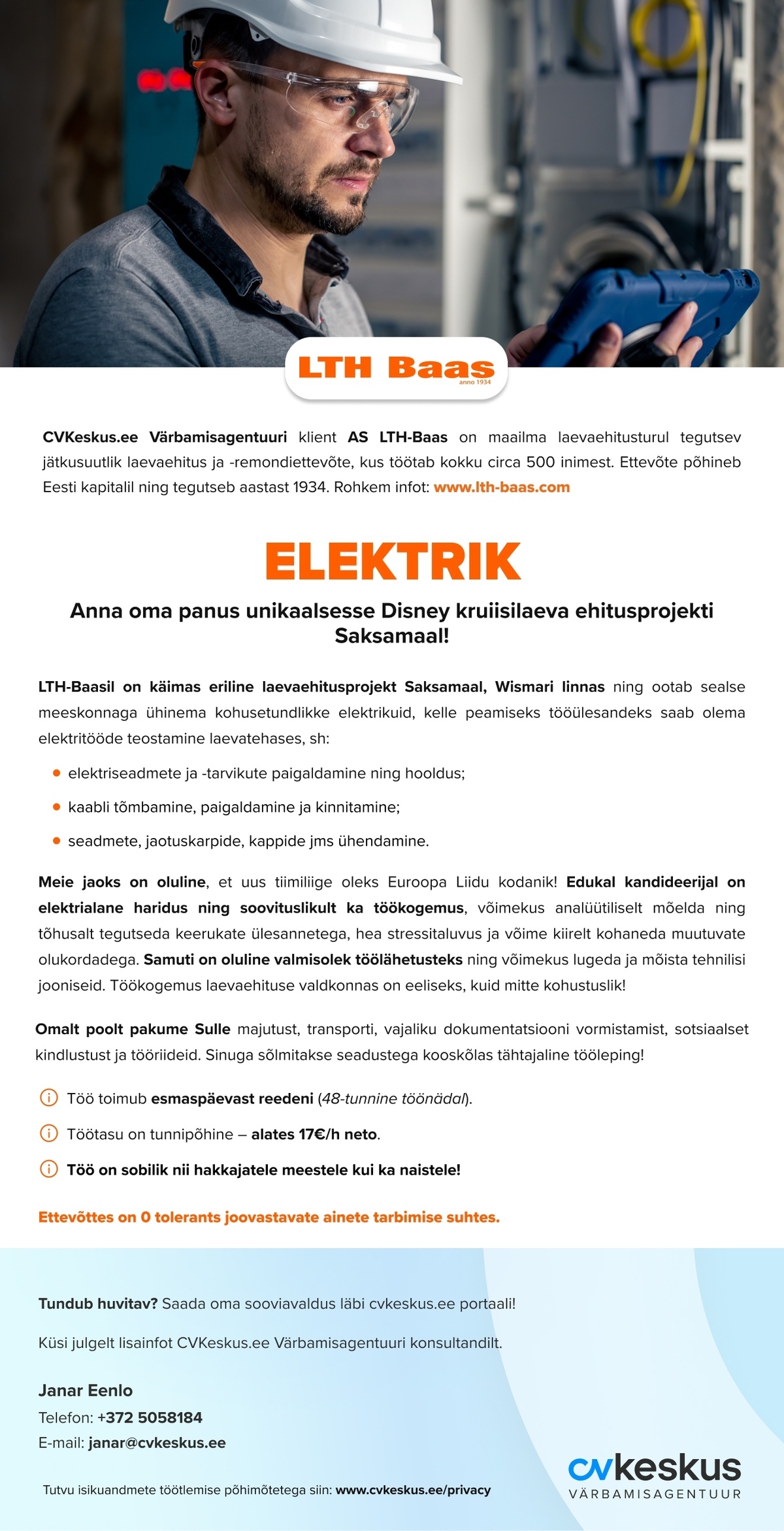 AS LTH-Baas ELEKTRIK LAEVATEHASESSE