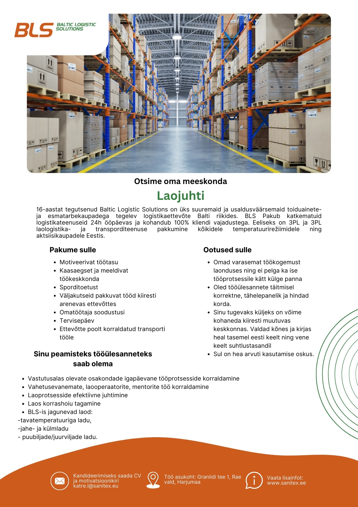 BALTIC LOGISTIC SOLUTIONS OÜ Laojuhataja