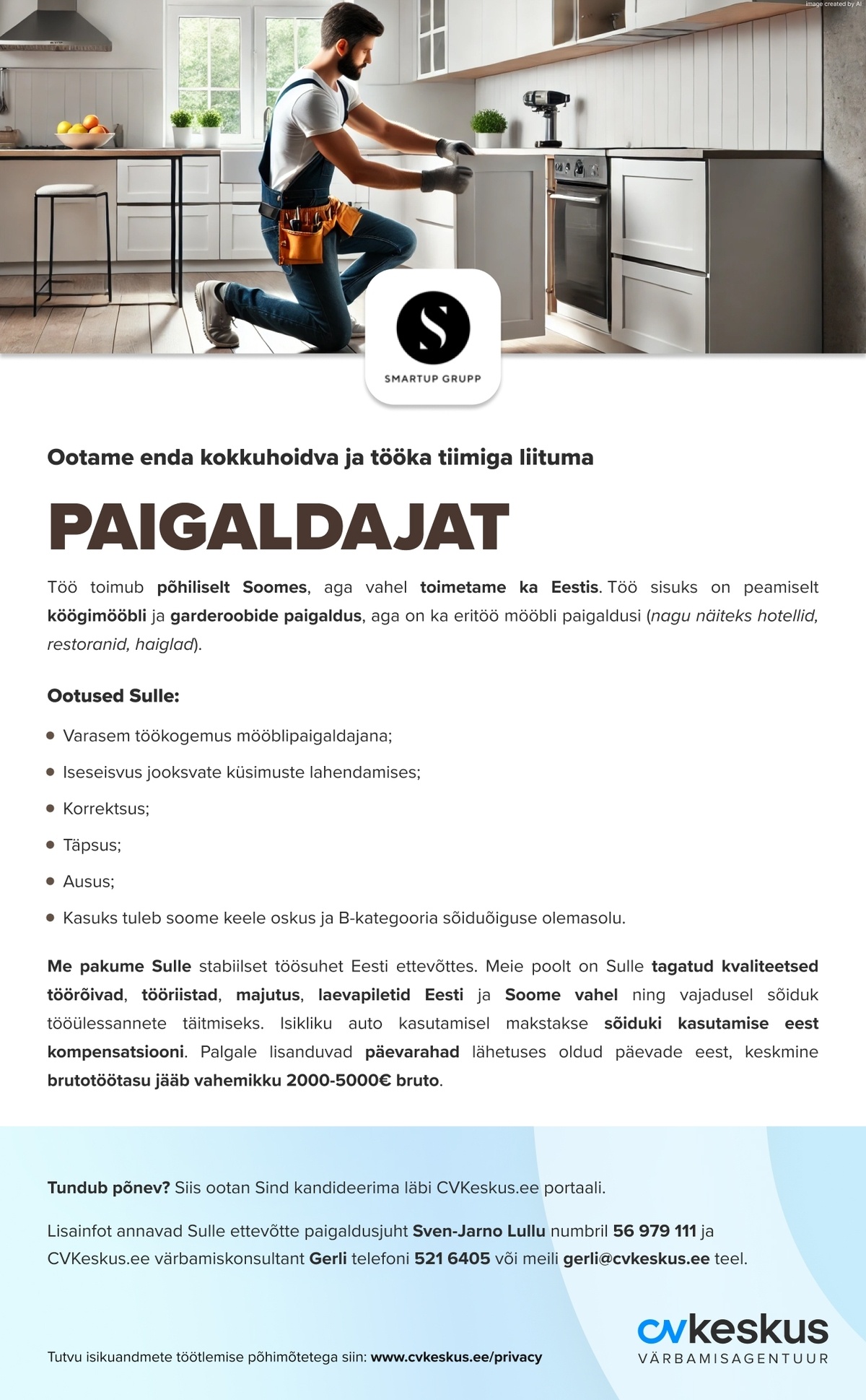 SMARTUP GRUPP OÜ PAIGALDAJA