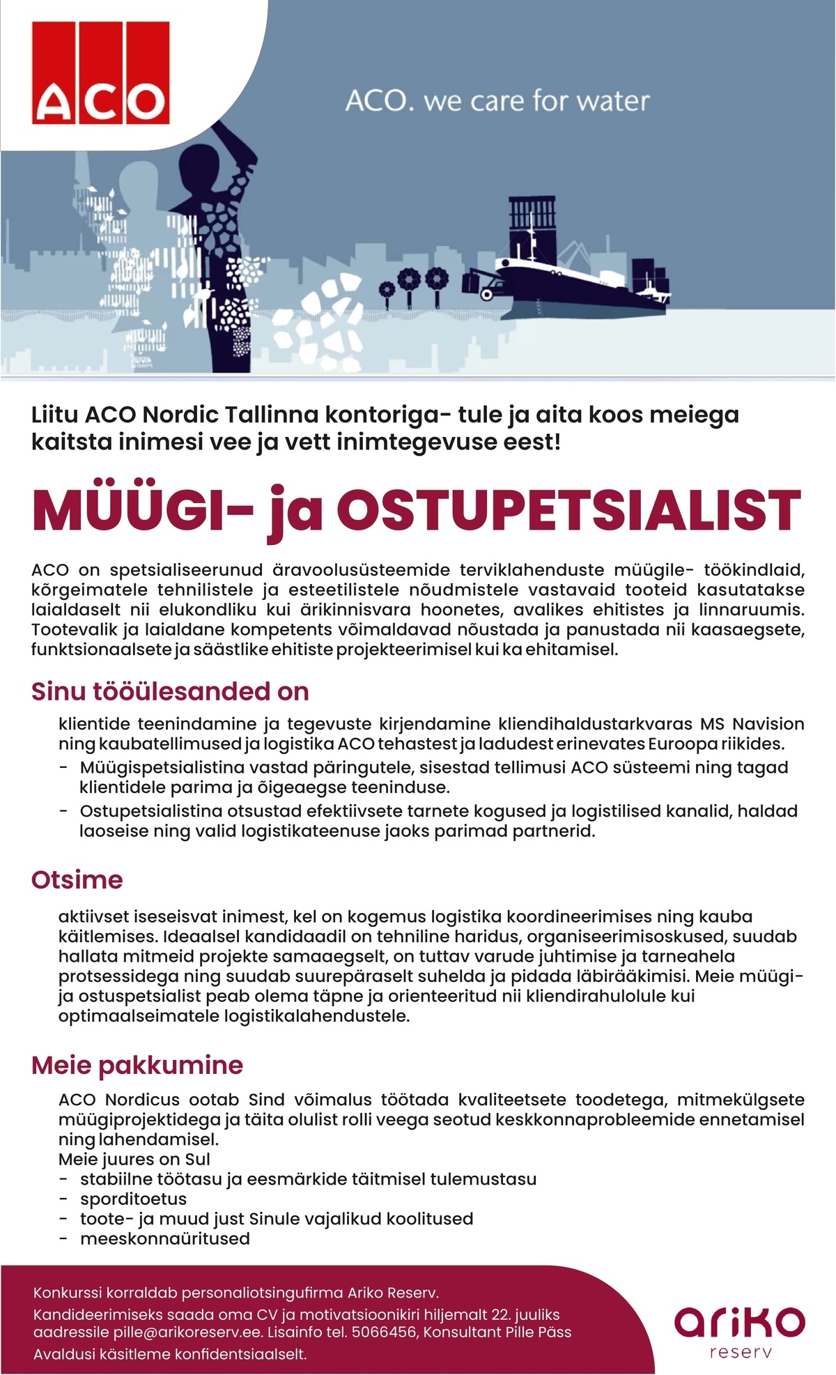 ACO Nordic OÜ Müügi- ja ostuspetsialist