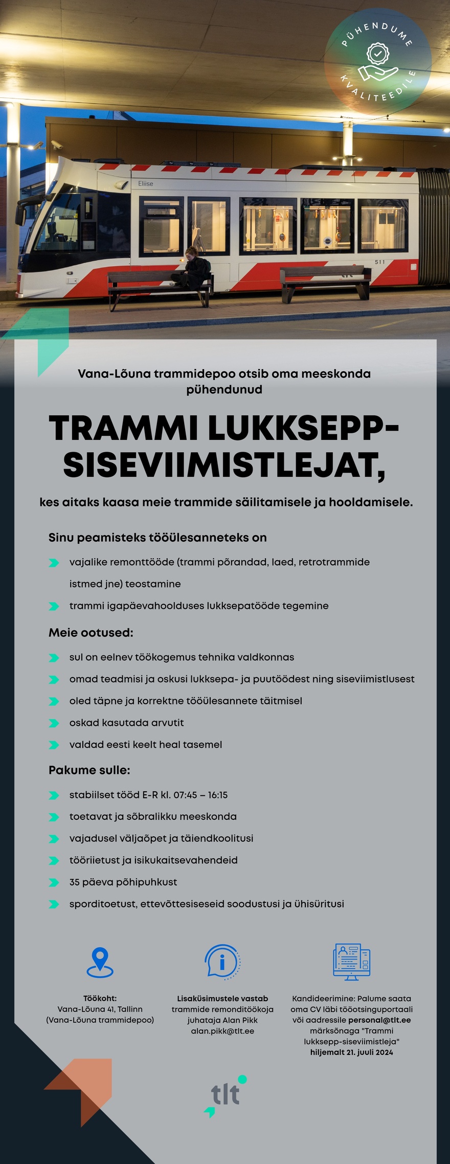 AS Tallinna Linnatransport Trammi lukksepp-siseviimistleja