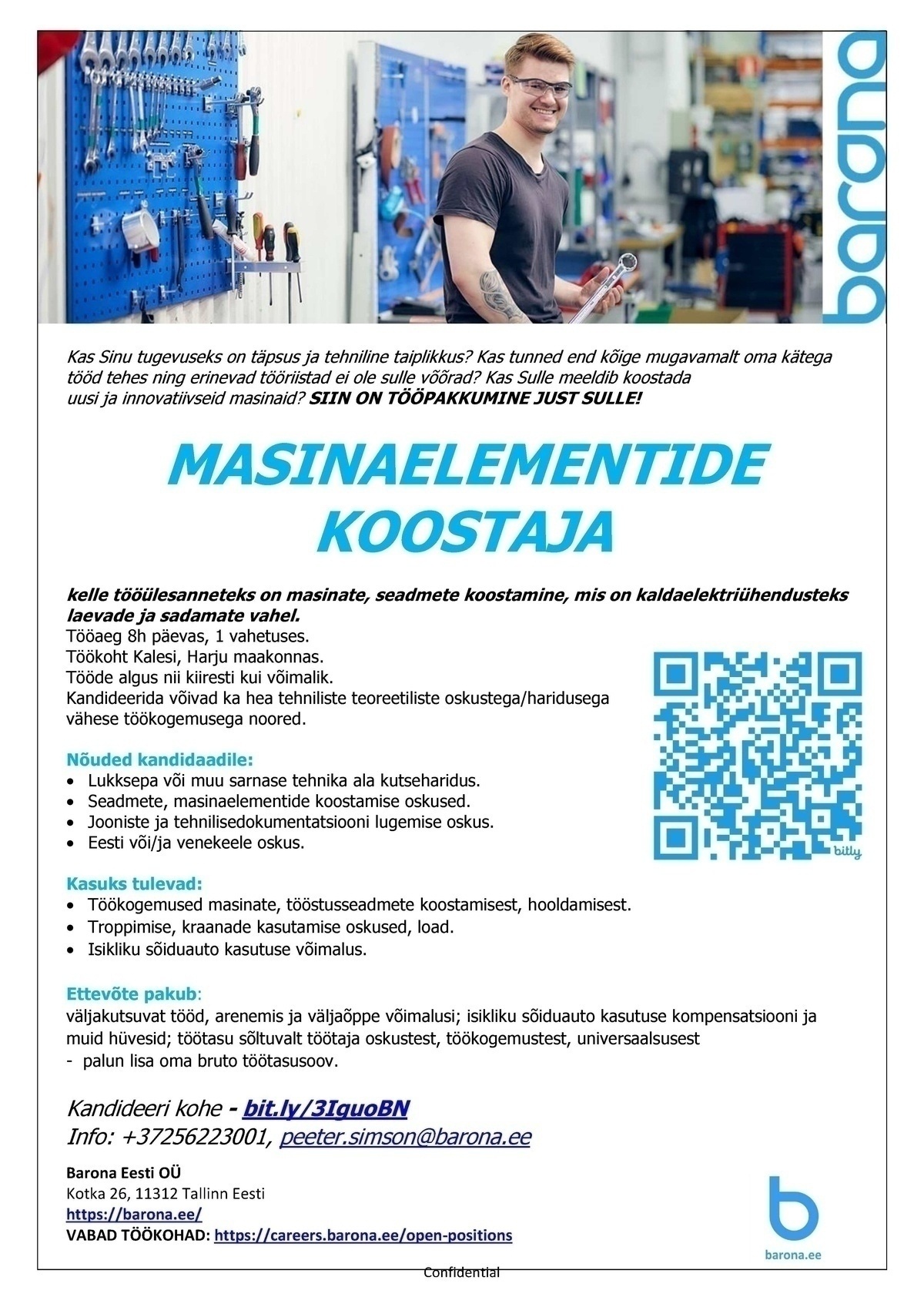 Barona Eesti OÜ Masinaelementide koostaja