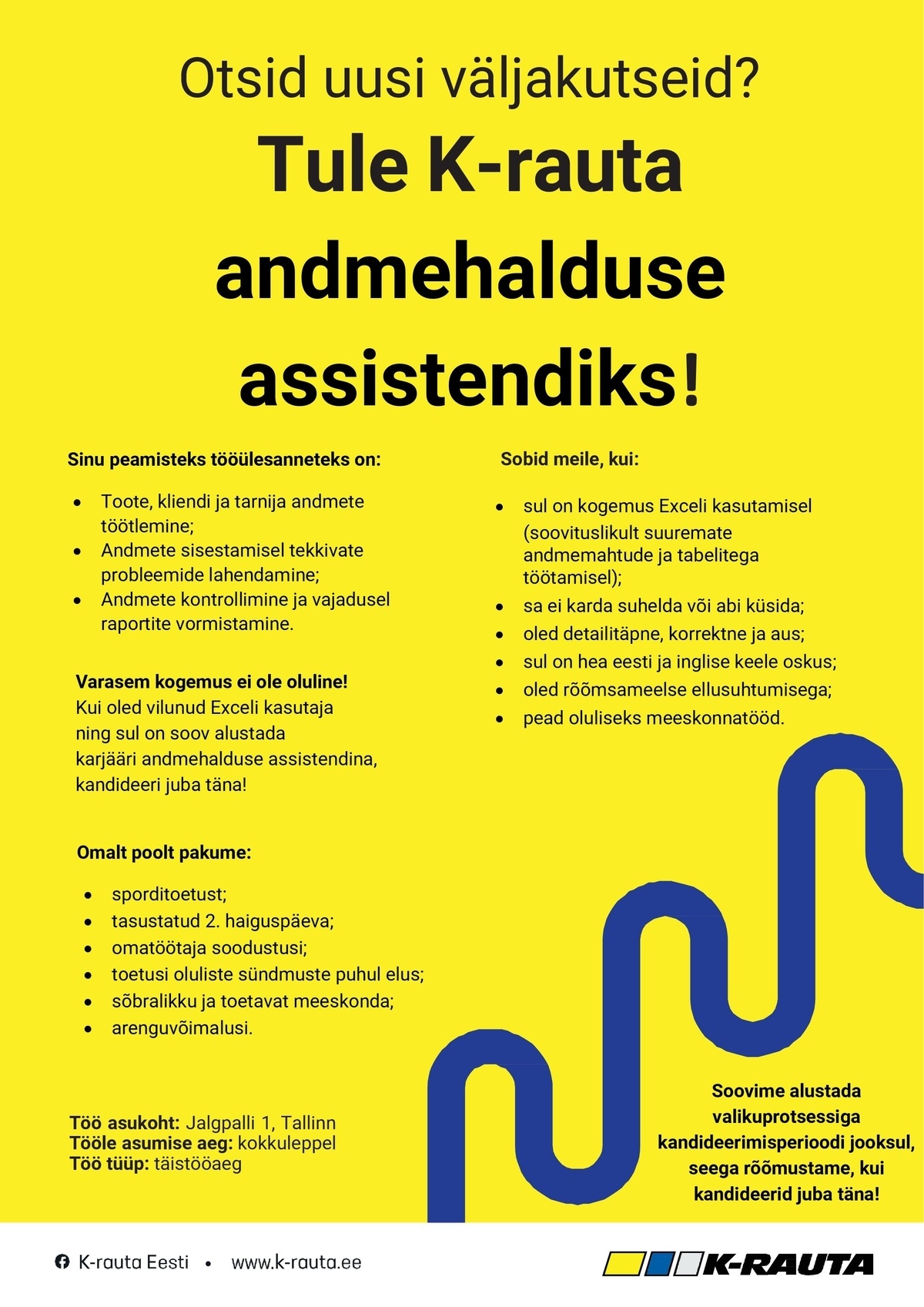 Kesko Senukai Estonia AS Andmehalduse assistent