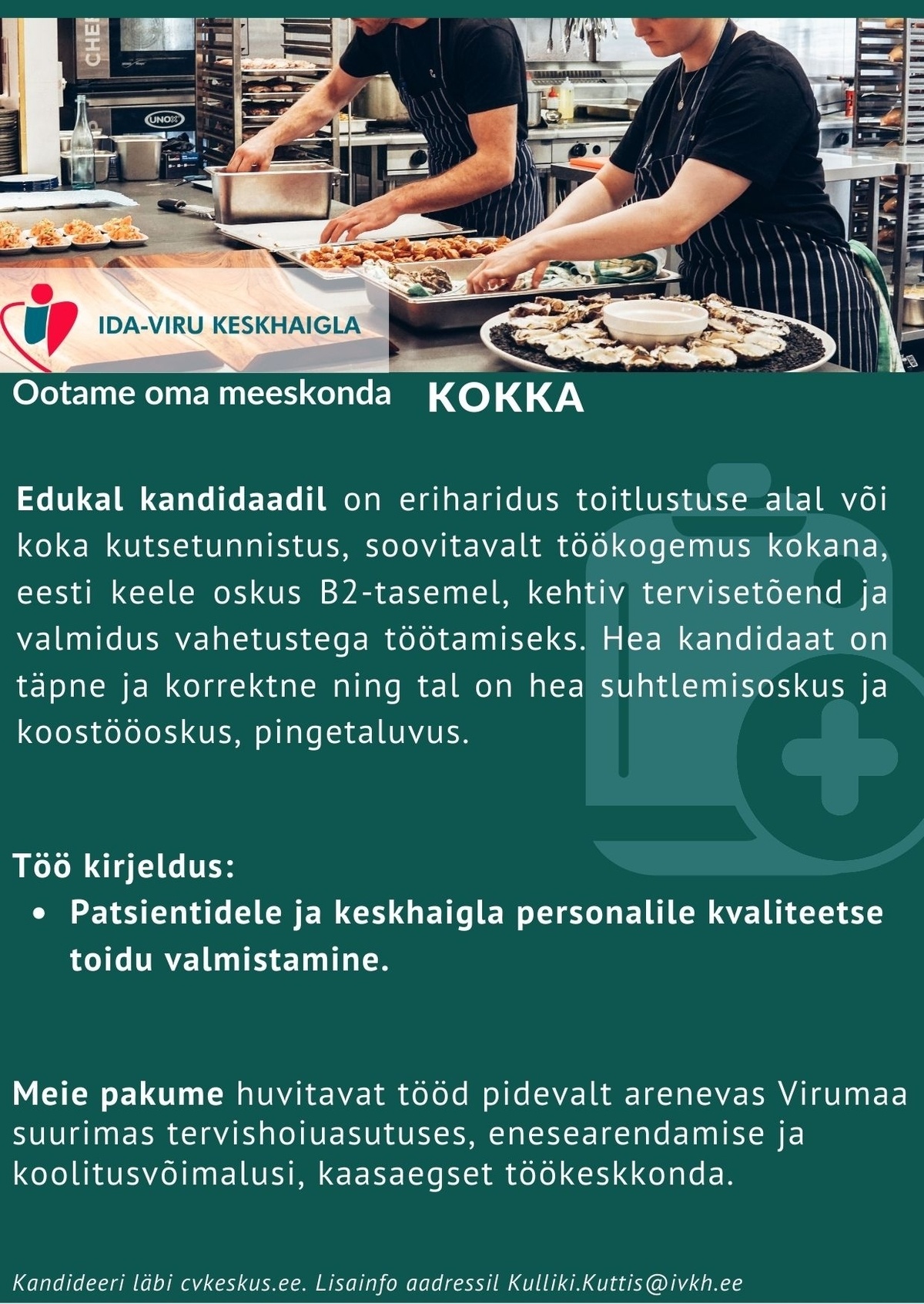 Ida-Viru Keskhaigla SA Kokk