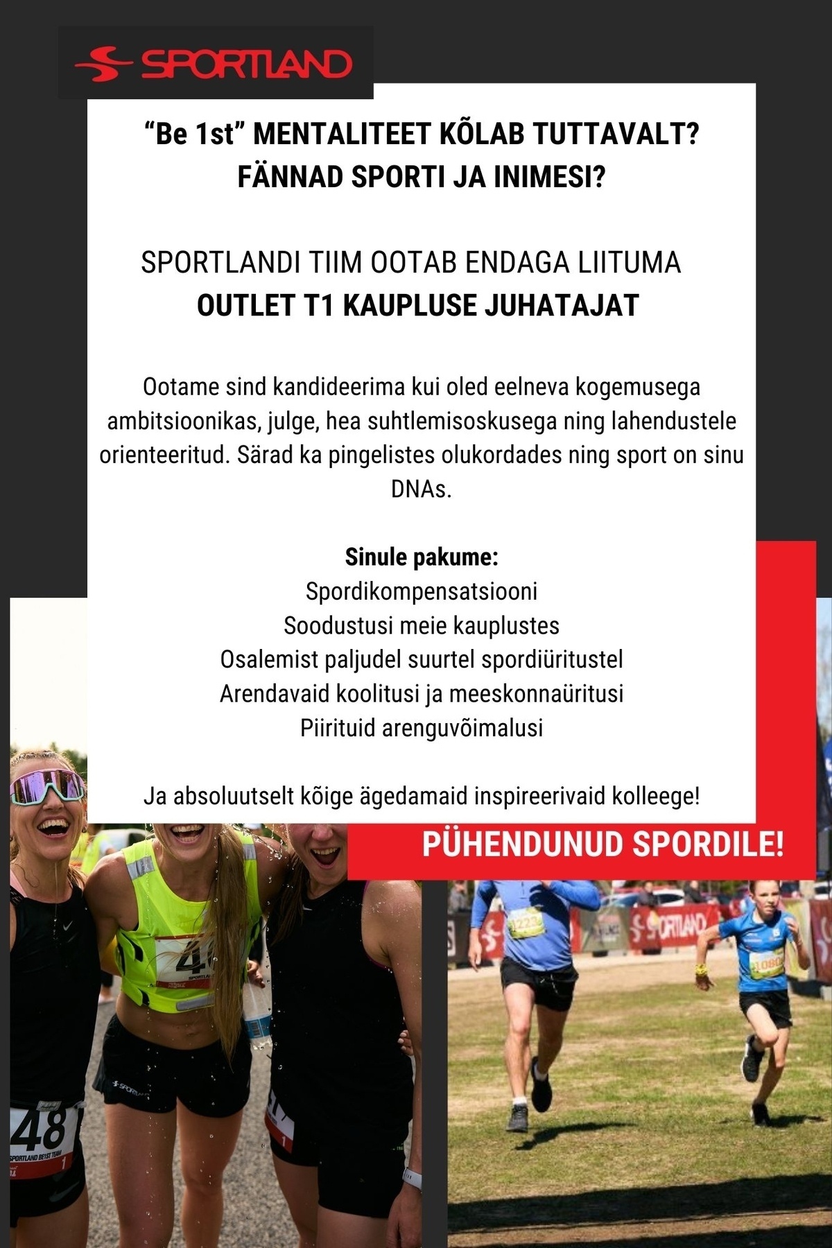 Sportland Eesti Sportland Outlet T1 juhataja