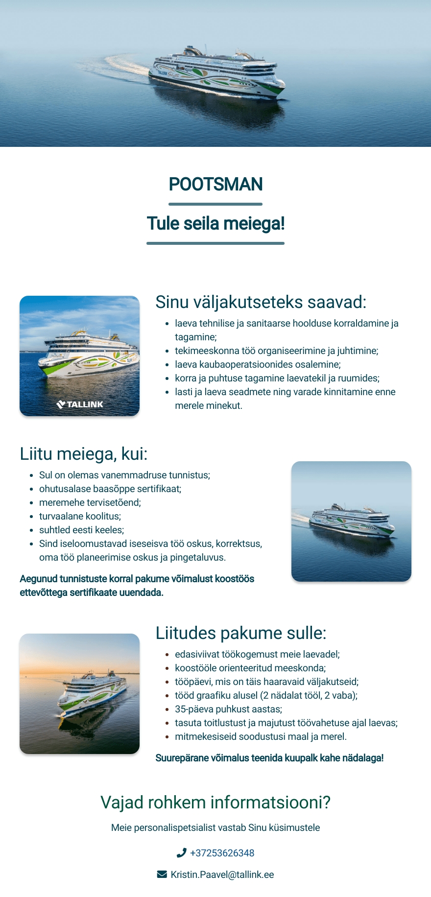 Tallink Grupp AS Pootsman