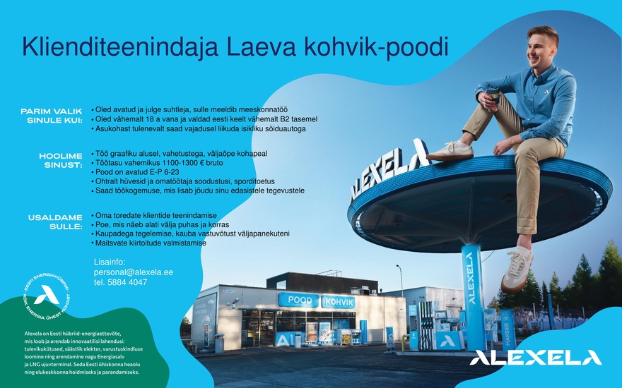 AS Alexela Klienditeenindaja Laeva kohvik-poodi