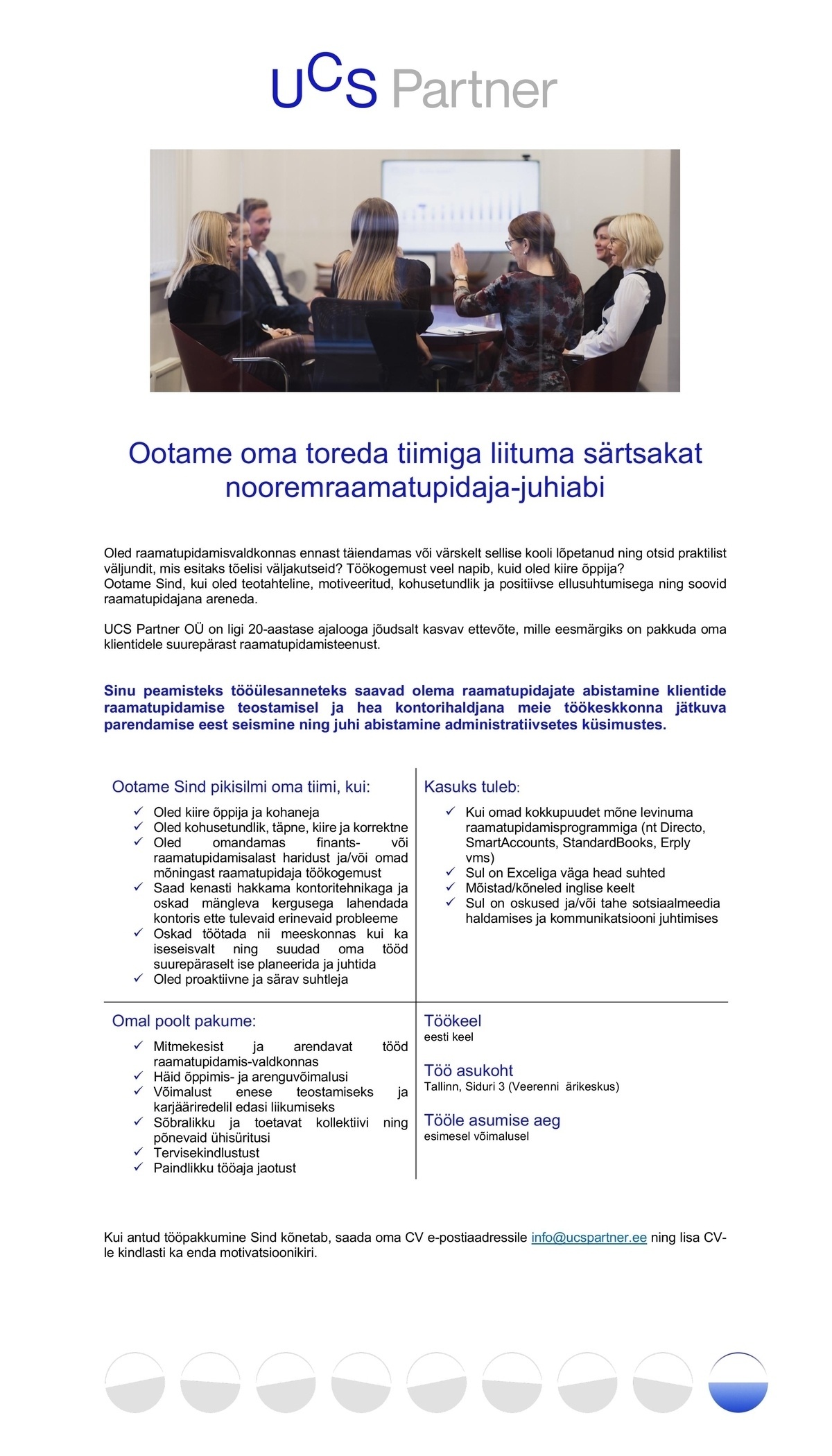 UCS Partner OÜ Raamatupidamisassistent