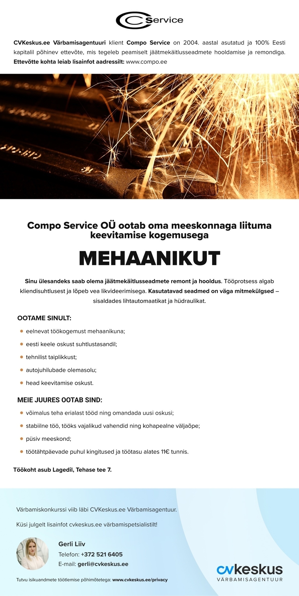 COMPO SERVICE OÜ MEHAANIK