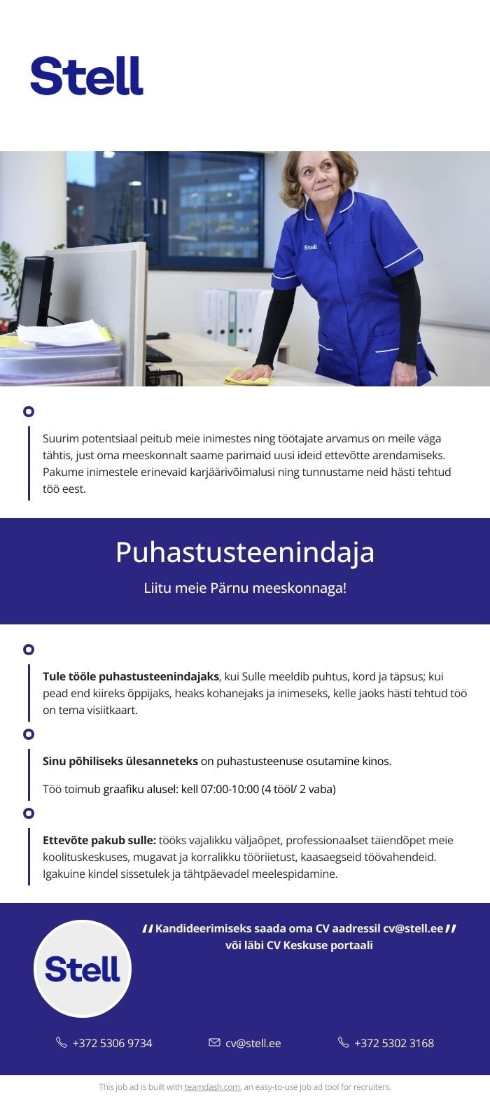 Stell Eesti AS Puhastusteenindaja Pärnusse kinno