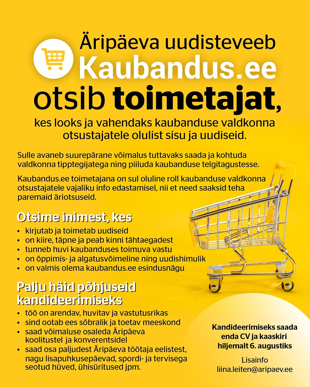 AS Äripäev Uudisteveebi Kaubandus.ee toimetaja