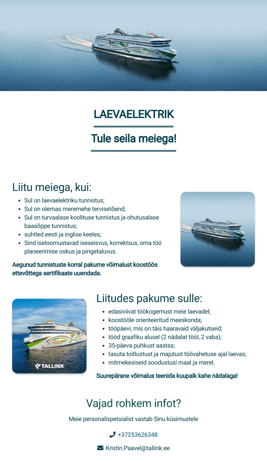 Tallink Grupp AS Laevaelektrik