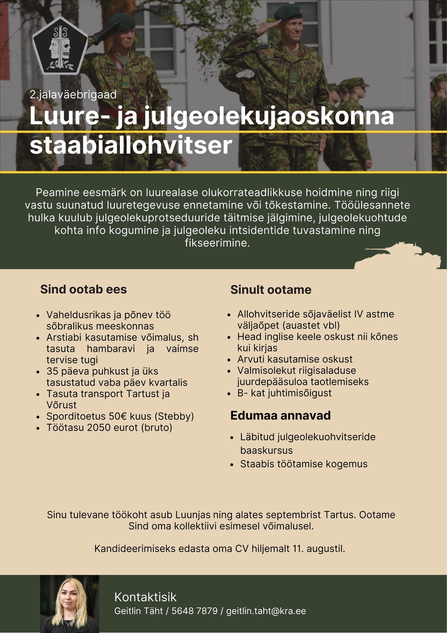 2. jalaväebrigaad Luure- ja julgeolekujaoskonna staabiallohvitser