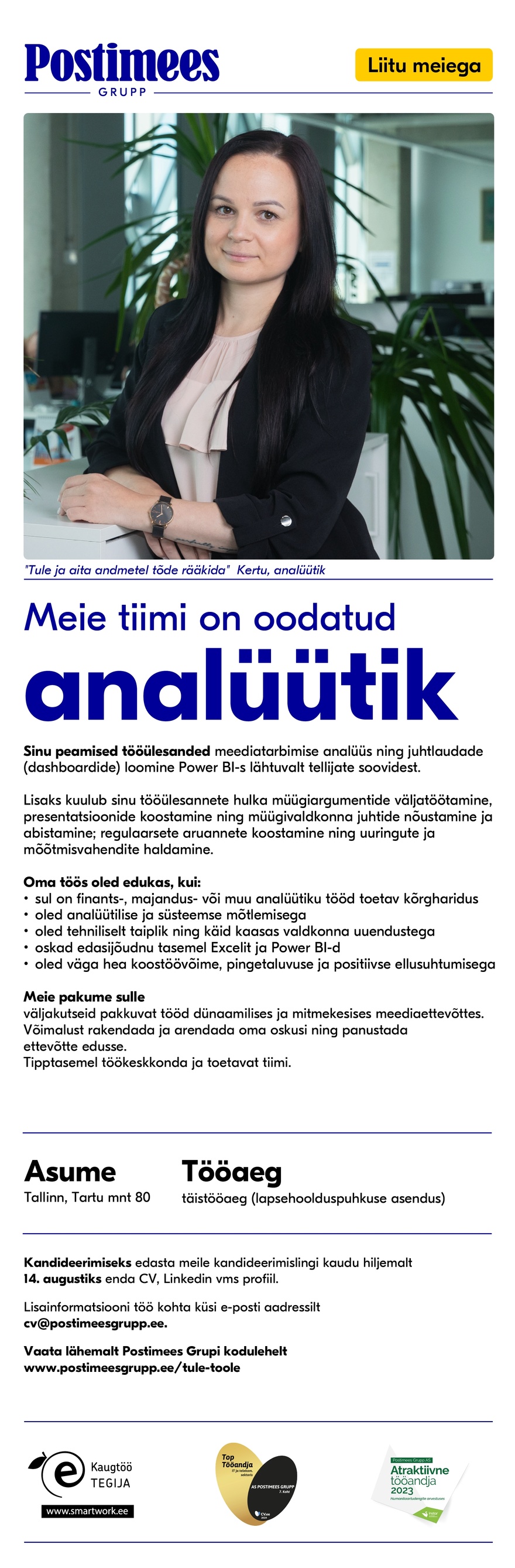 AS Postimees Grupp Analüütik