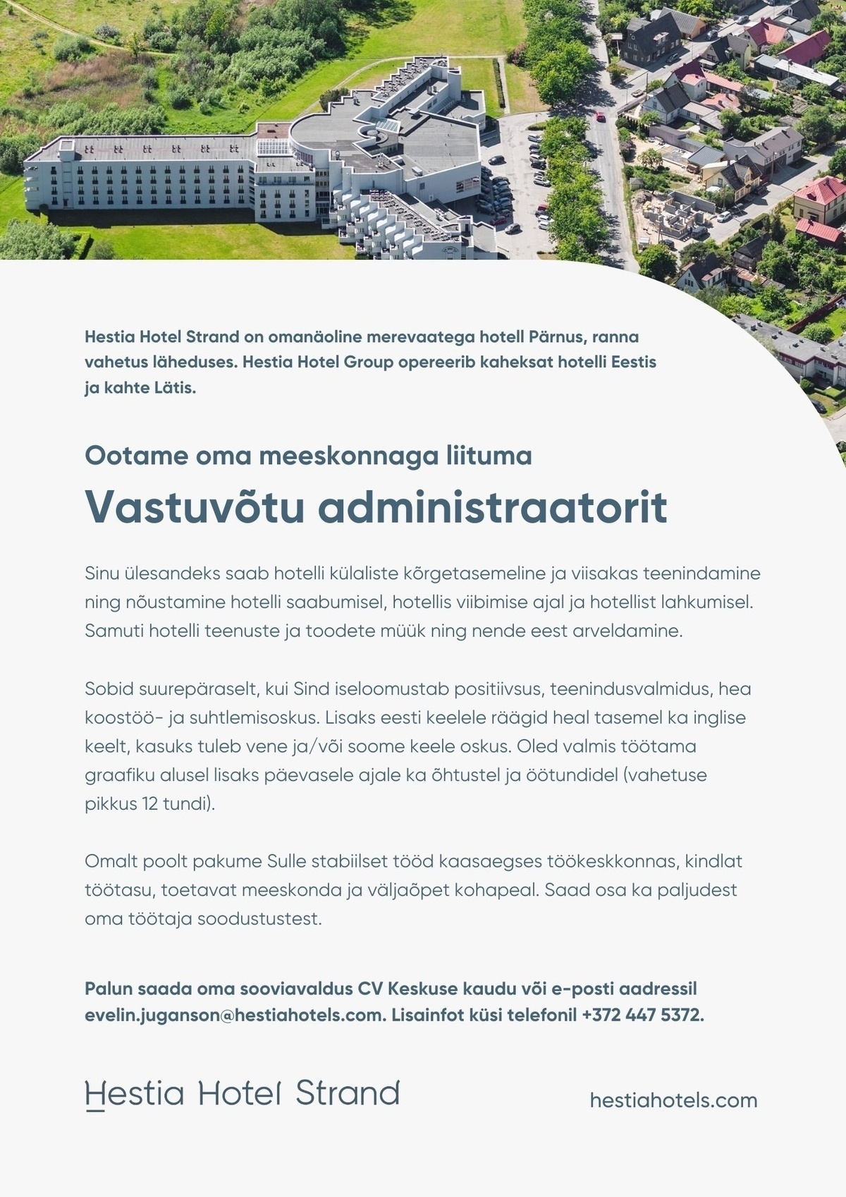 Hestia Hotel Strand Vastuvõtu administraator (Hestia Hotel Strand)