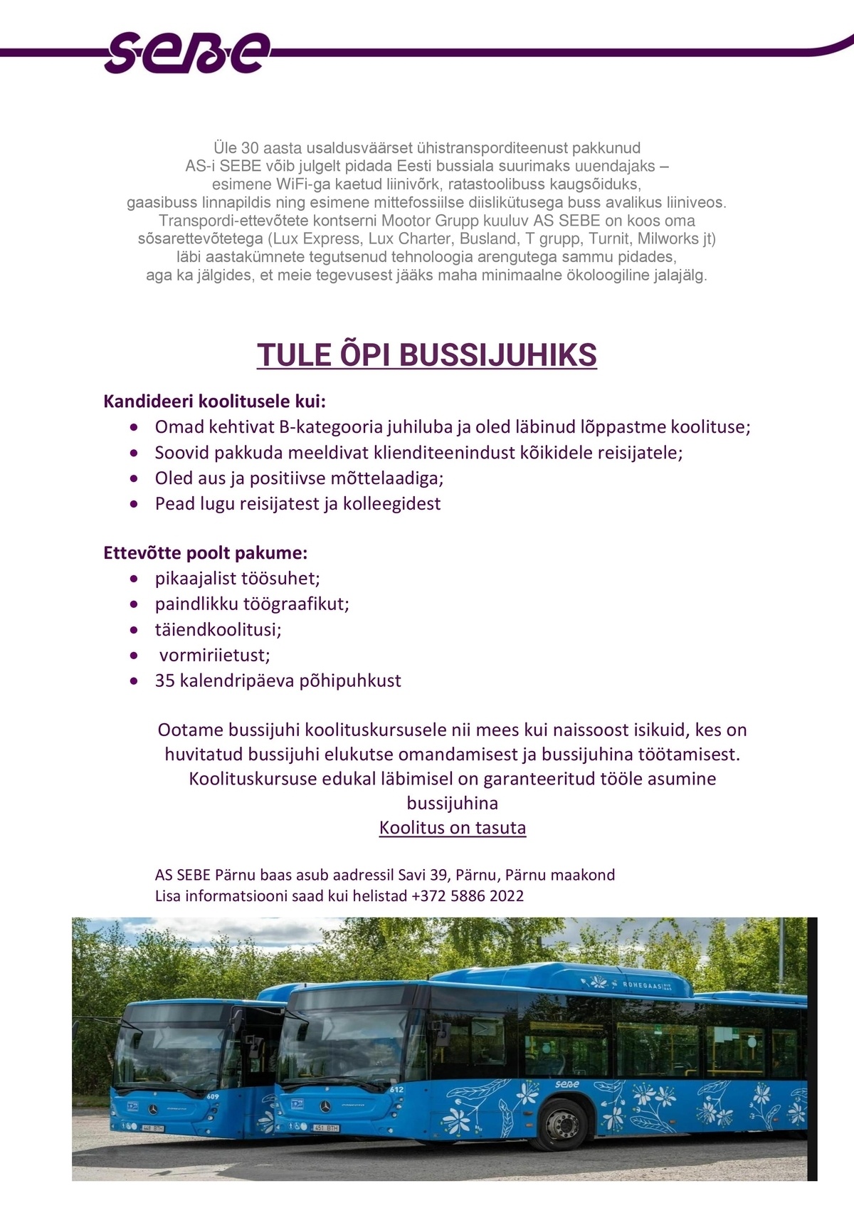 Sebe AS Õpi bussijuhiks