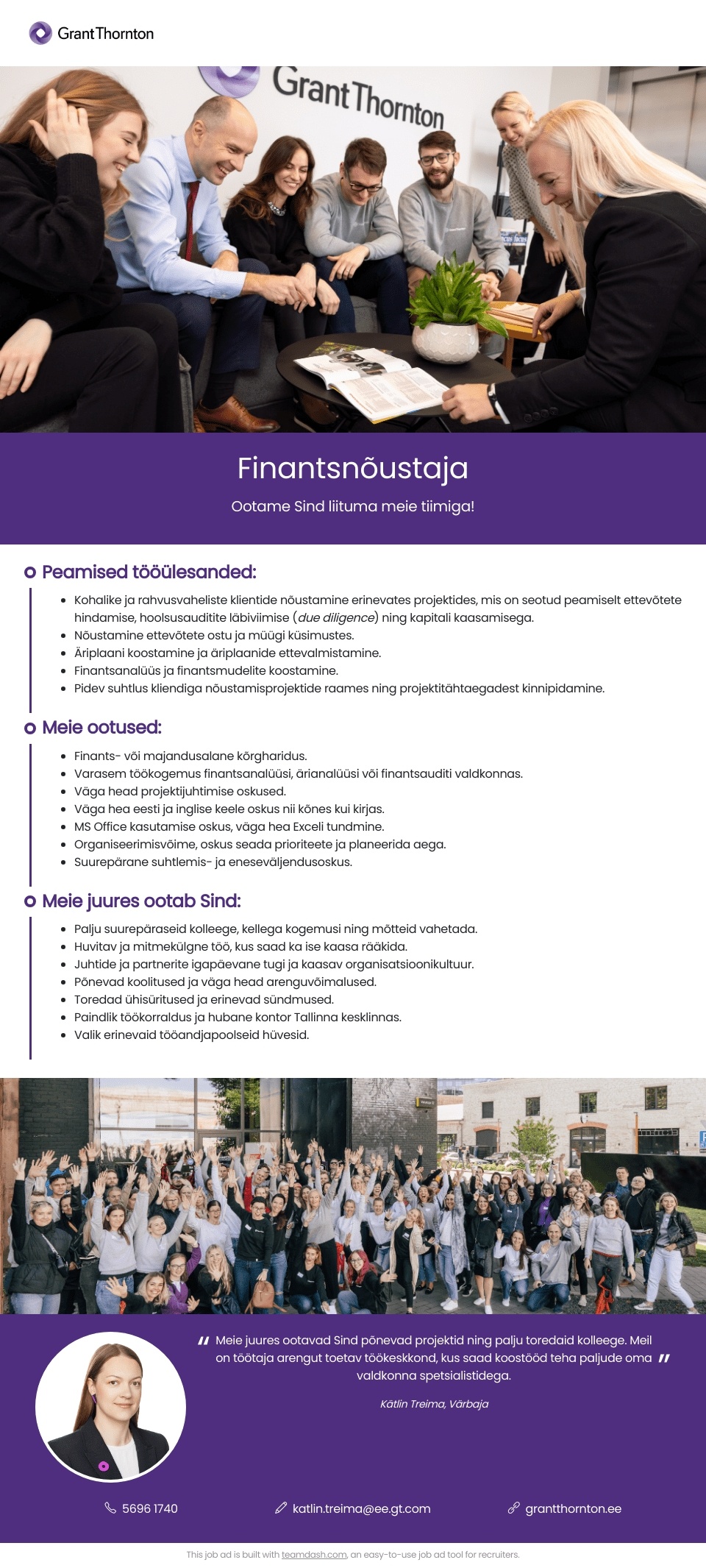 GRANT THORNTON BALTIC OÜ Finantsnõustaja