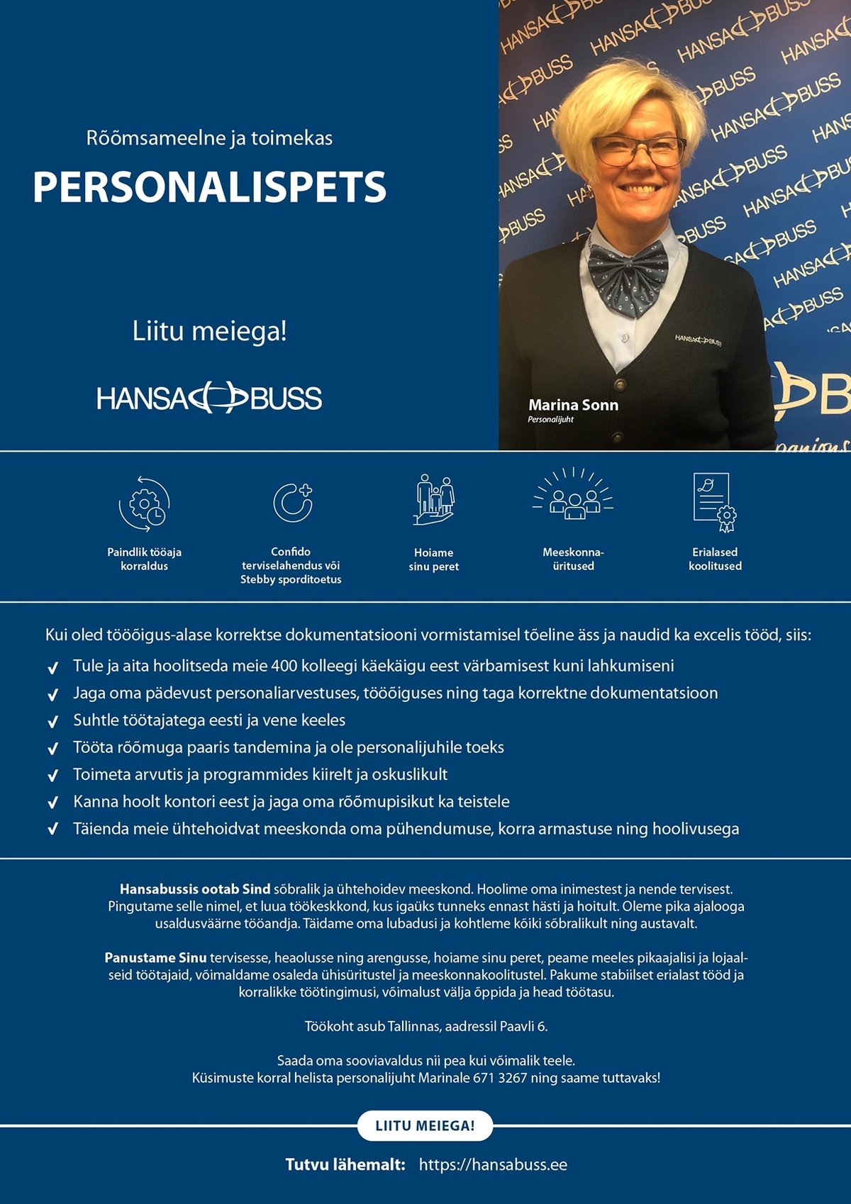 Hansabuss AS Personalispetsialist