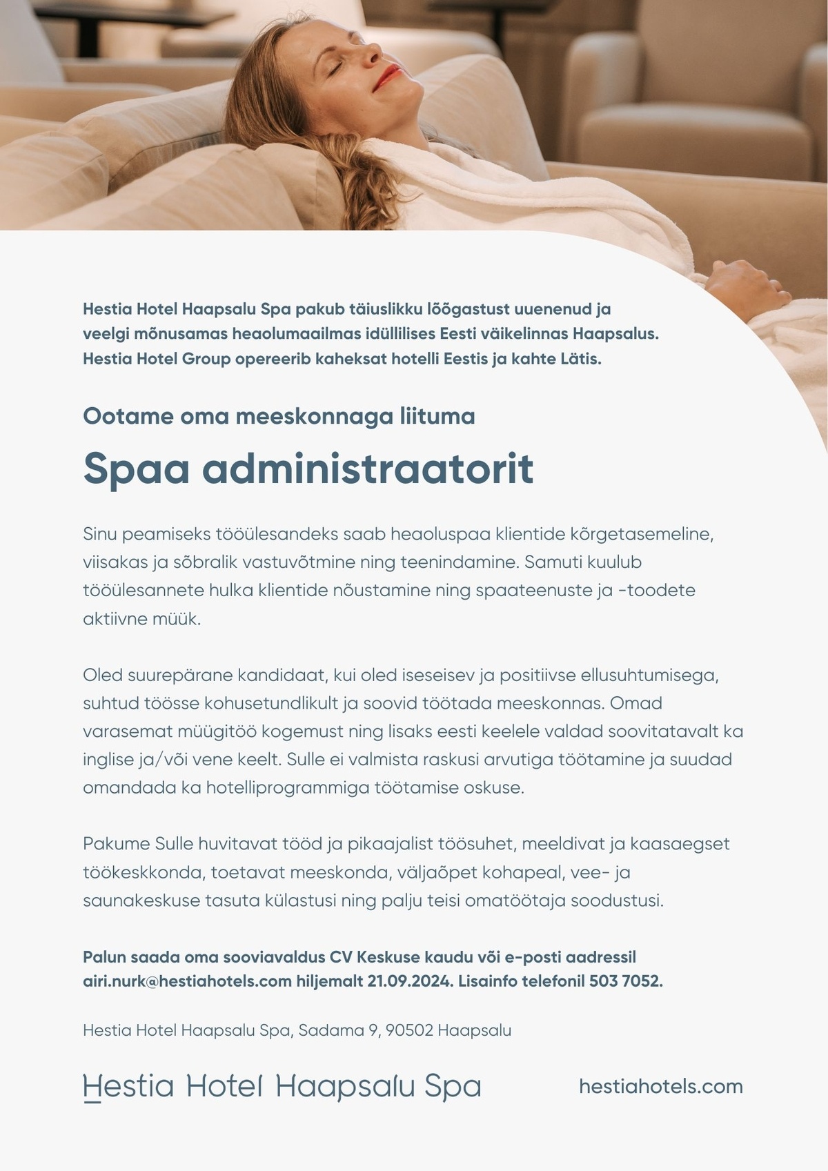 Baltic Beach Holding OÜ Spaa administraator