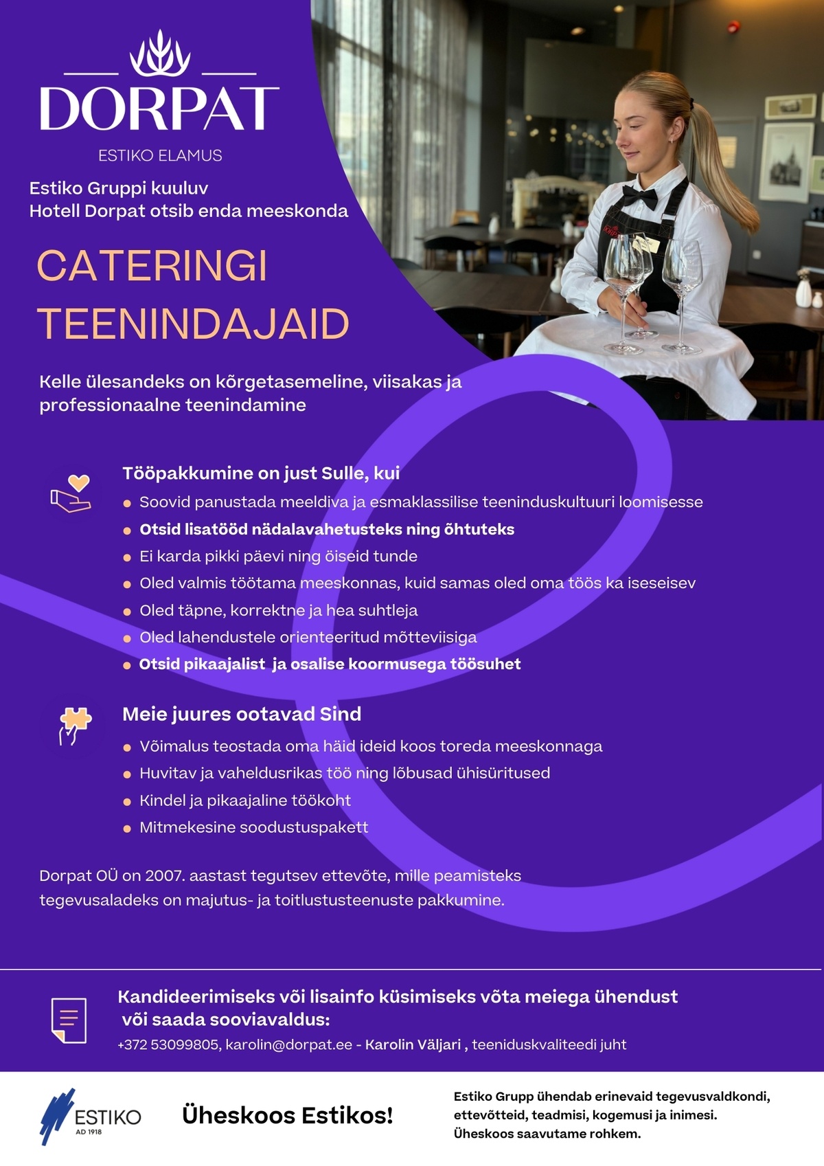 DORPAT OÜ CATERINGI TEENINDAJA