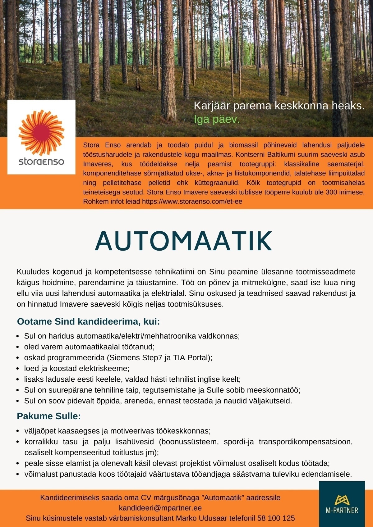 M-Partner HR OÜ Automaatik