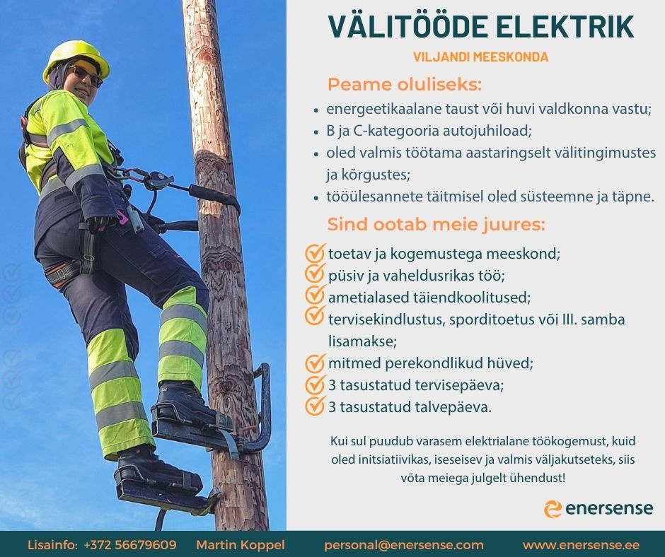 ENERSENSE AS Elektrimontöör Viljandimaa meeskonda