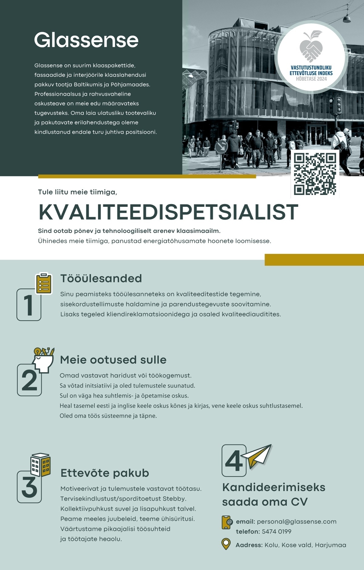 Glassense AS Kvaliteedispetsialist