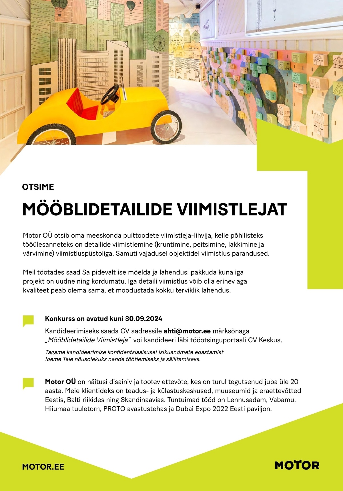 MOTOR OÜ Mööblidetailide Viimistleja