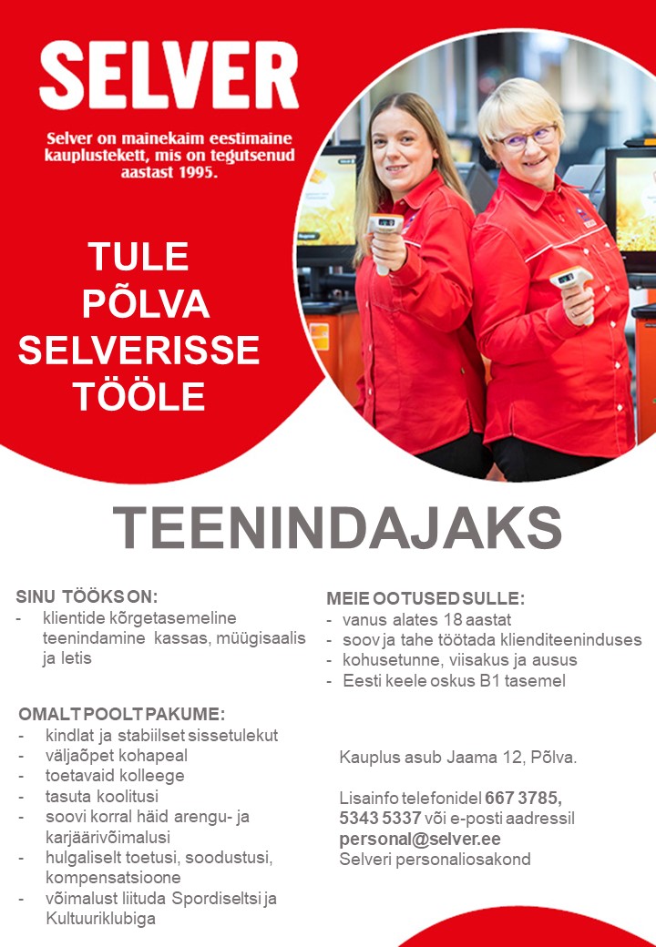 Selver Teenindaja Põlva Selveris