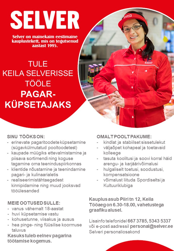 Selver Pagar-küpsetaja Keila Selveris