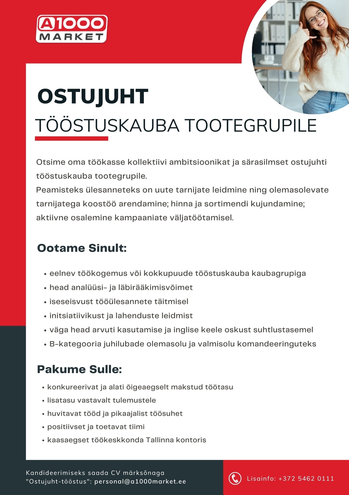 A1M OÜ - A1000Market Ostujuht tööstuskauba tootegrupile