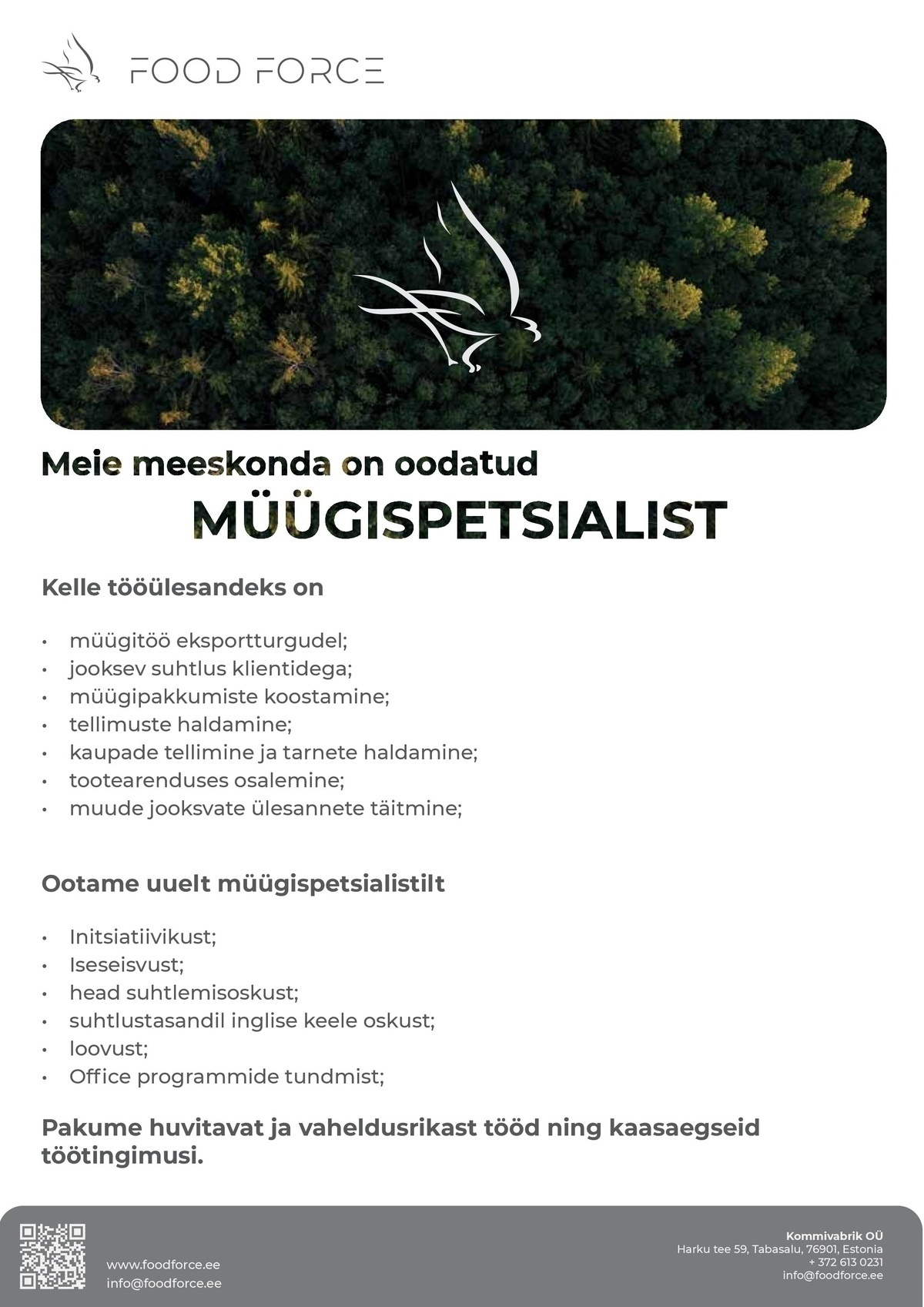 Kommivabrik OÜ Müügispetsialist