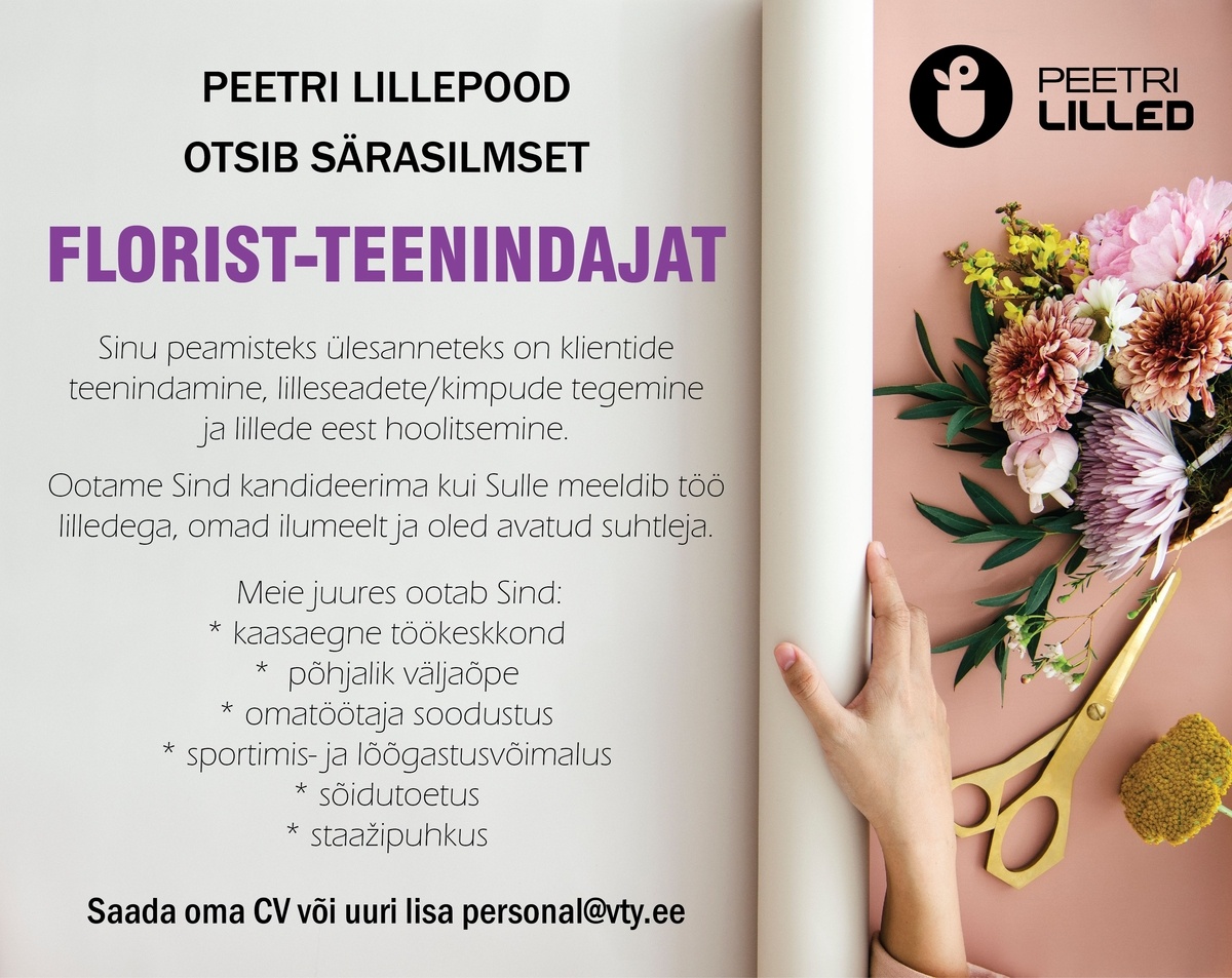 Coop Võru Florist-teenindaja (Peetri Lillepood)