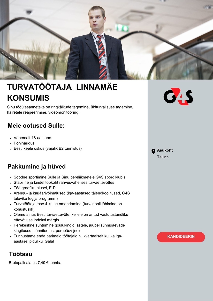 AS G4S Eesti Turvatöötaja Linnamäe Konsumis