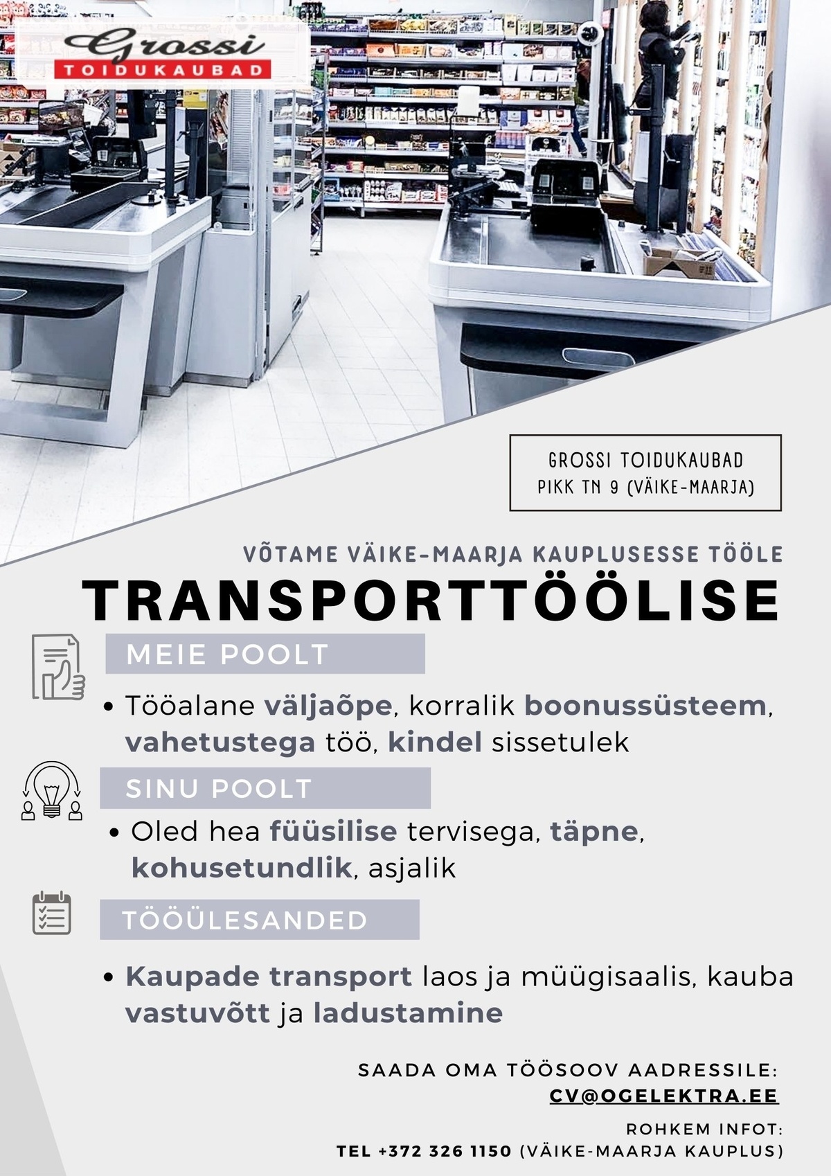 OG Elektra AS Transporttööline (Väike-Maarja)