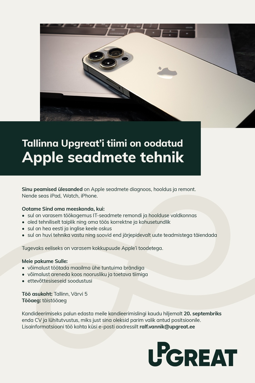 AS Postimees Grupp Apple seadmete tehnik