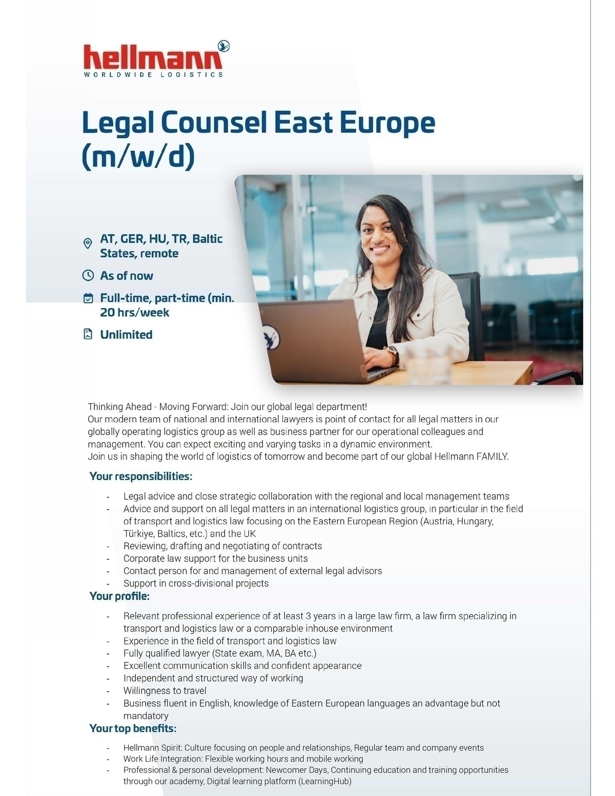 HELLMANN WORLDWIDE LOGISTICS OÜ Legal Counsel East Europe