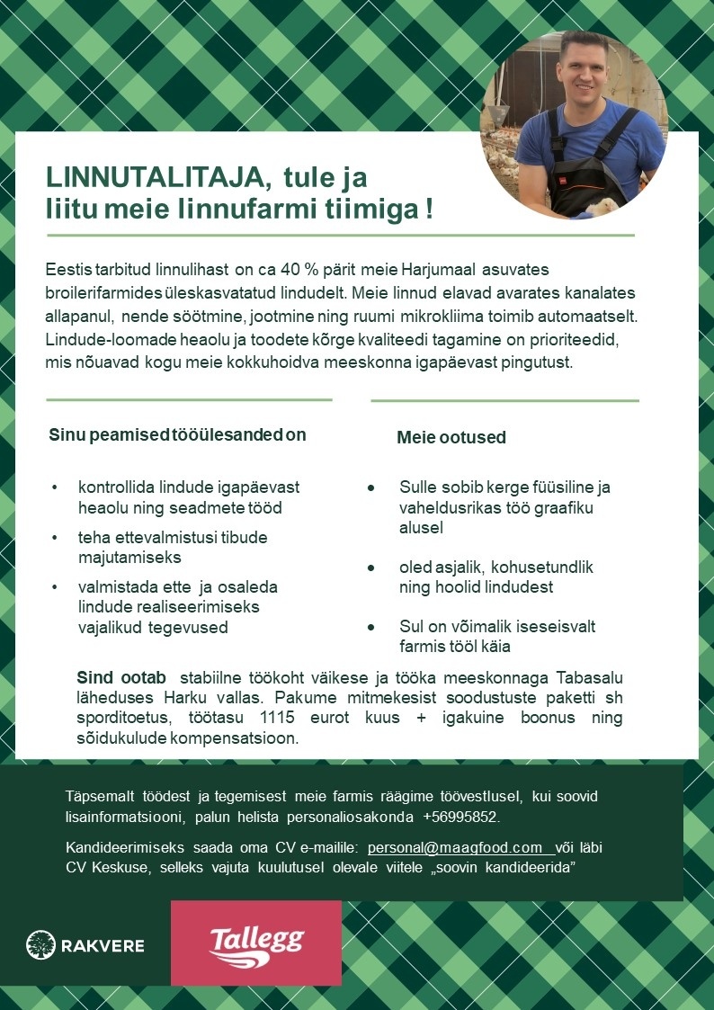 Maag Eesti AS Linnutalitaja